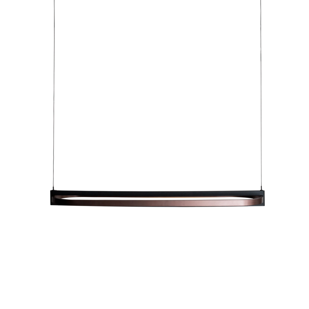 Išskirtinis Maxlight gamintojo LED pakabinamas šviestuvas Singapur P0553 su bronzine, juoda ir ruda apdaila