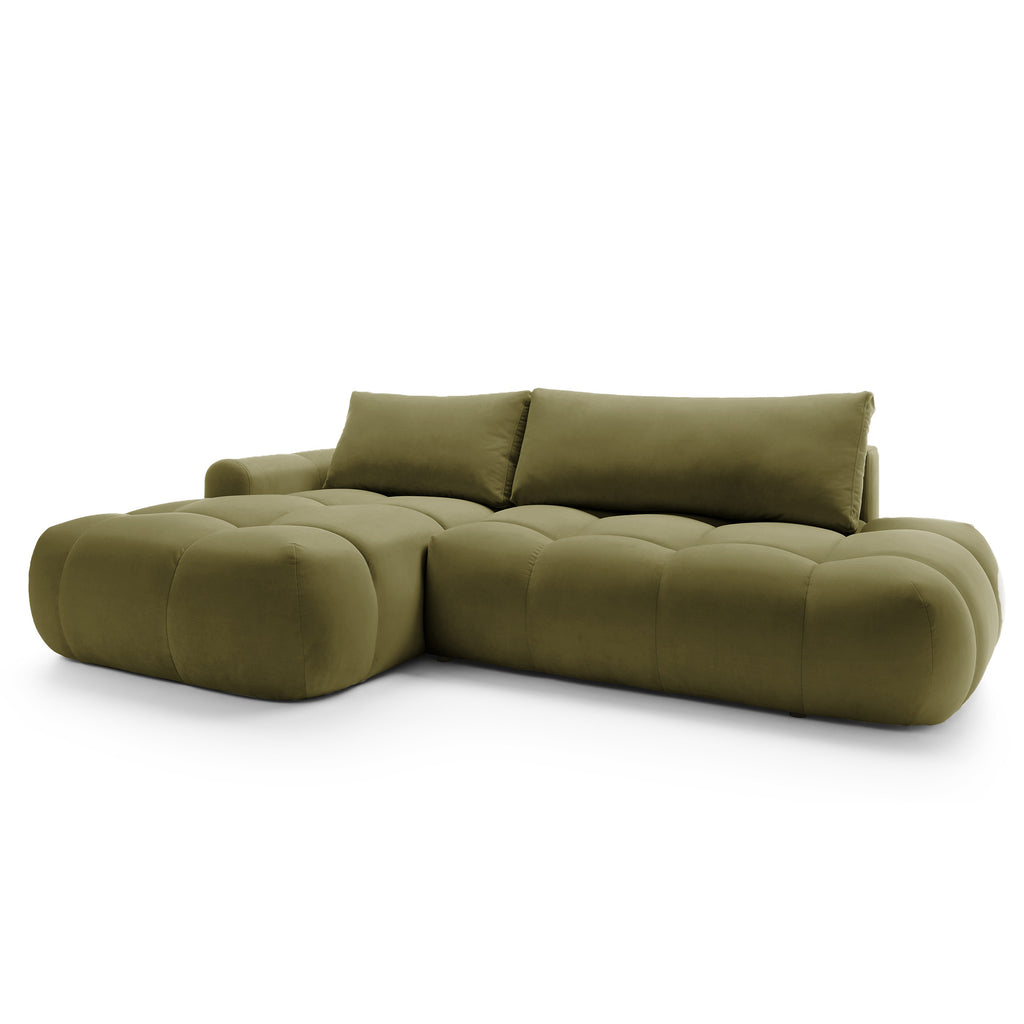 Kampinė miegamojo sofa MOBO Velour 284 cm