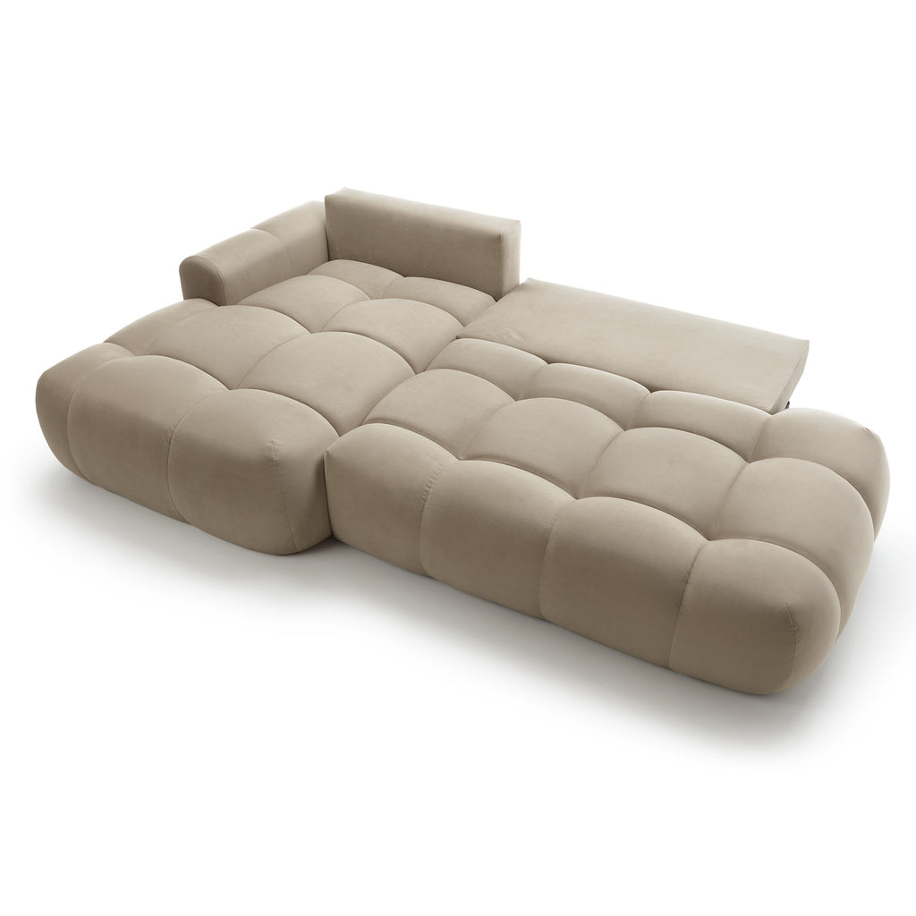 Kampinė miegamojo sofa MOBO Velour 284 cm