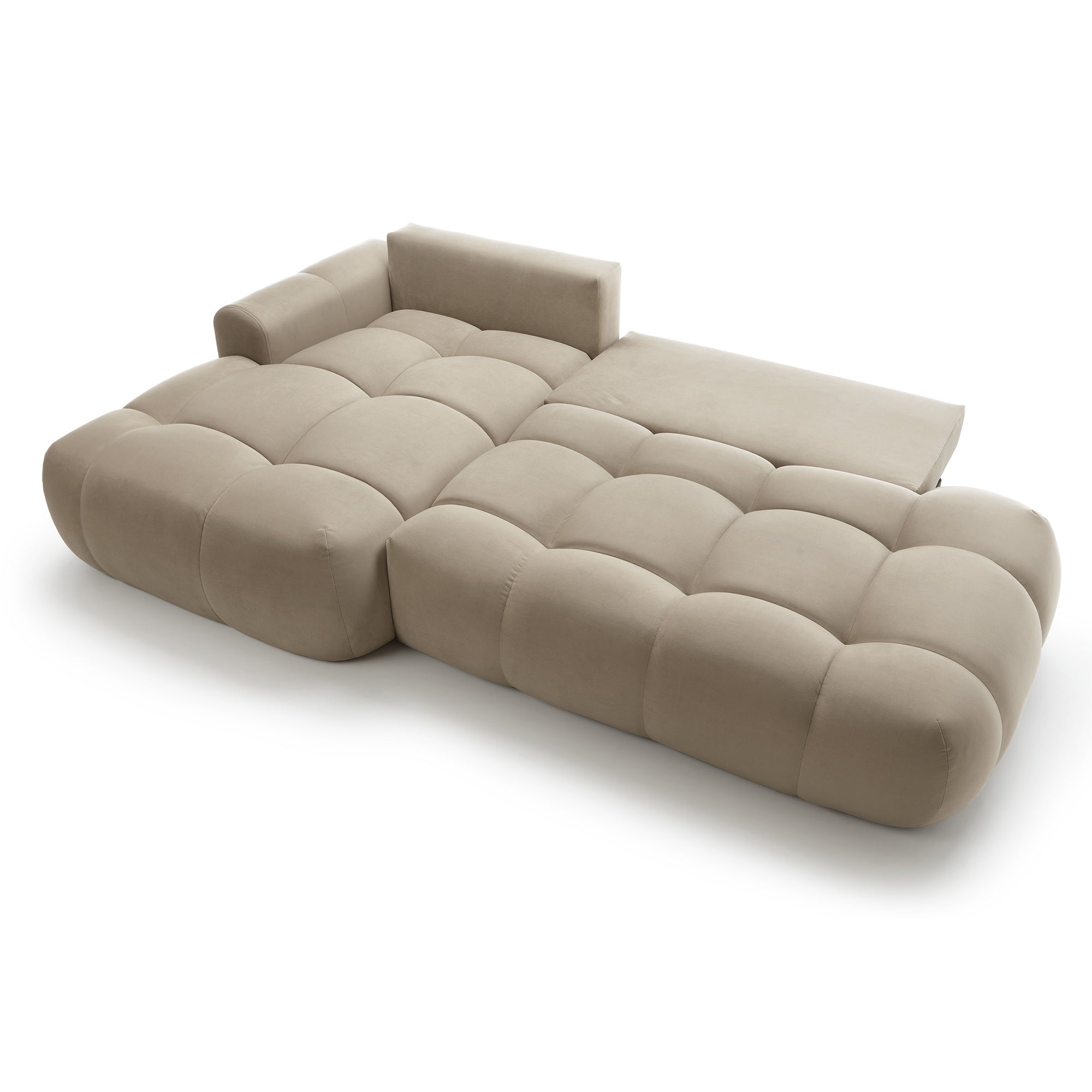 Kampinė miegamojo sofa MOBO Velour 284 cm