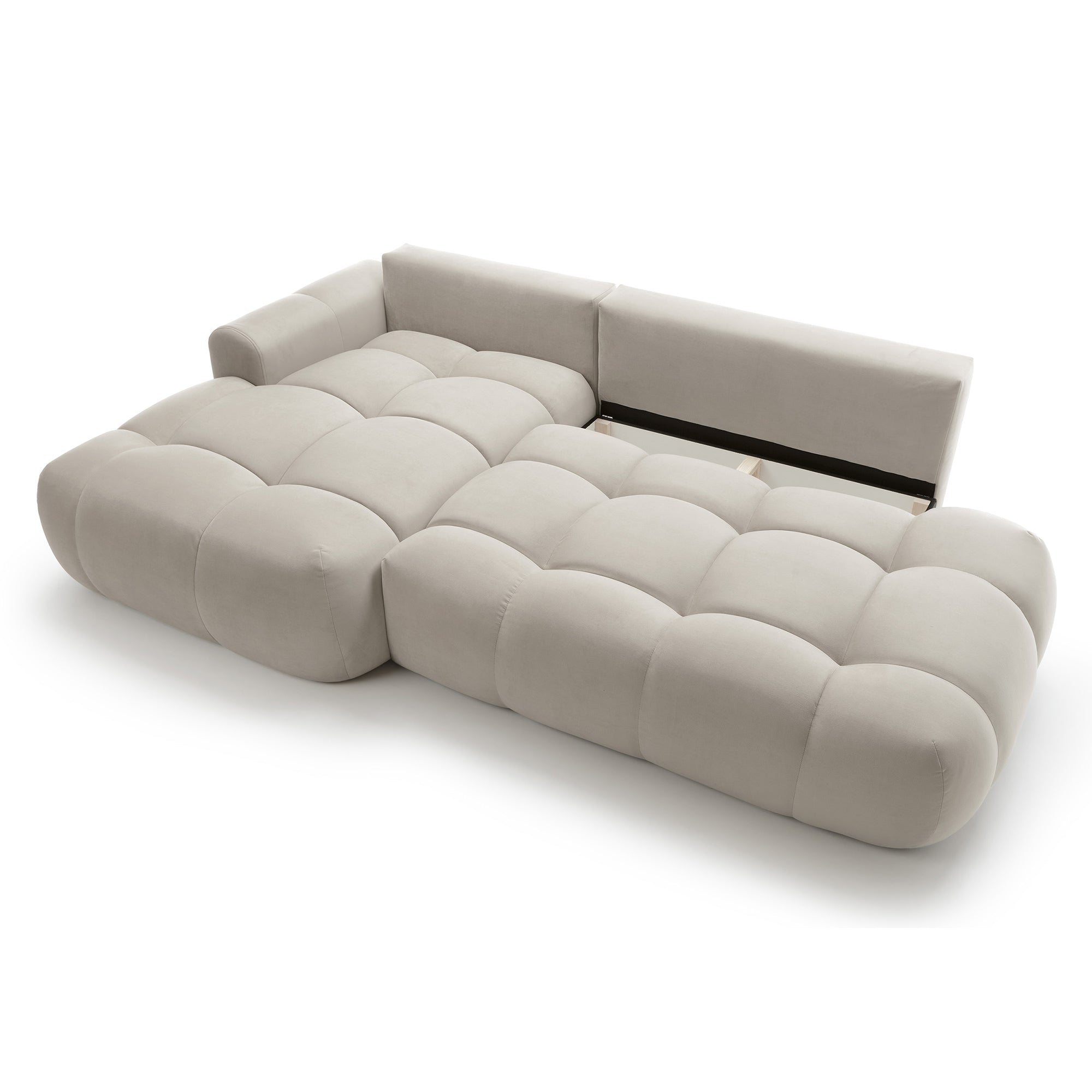Kampinė miegamojo sofa MOBO Velour 284 cm