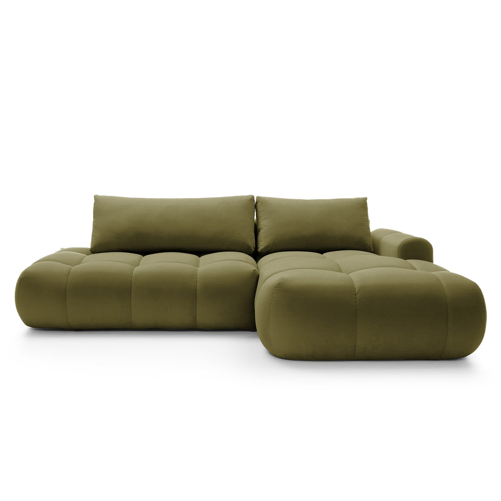 Kampinė miegamojo sofa MOBO Velour 284 cm