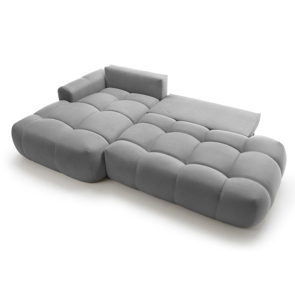 Kampinė miegamojo sofa MOBO Velour 284 cm