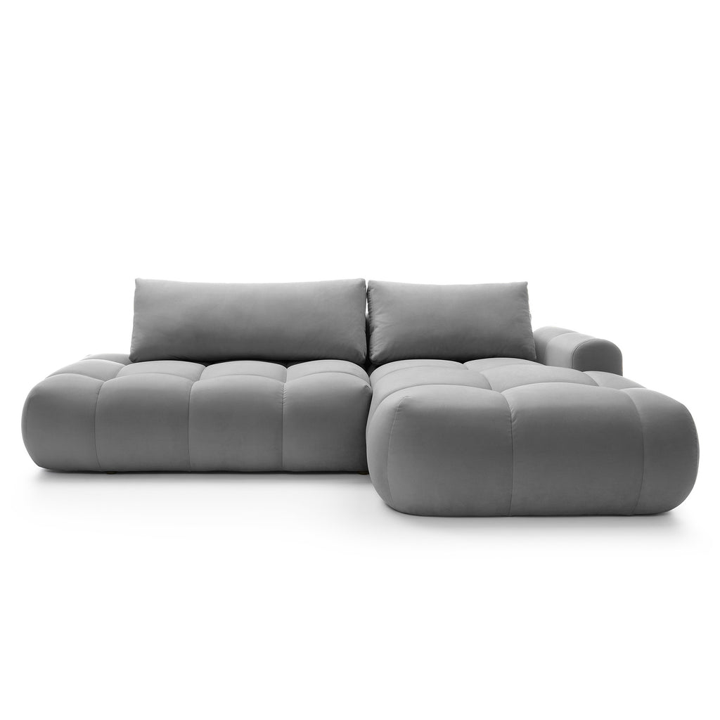 Kampinė miegamojo sofa MOBO Velour 284 cm
