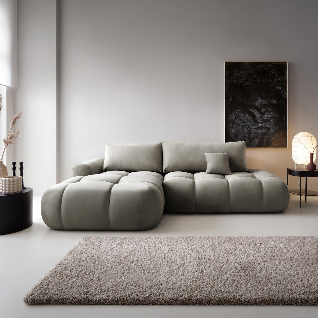 Kampinė miegamojo sofa MOBO Velour 284 cm