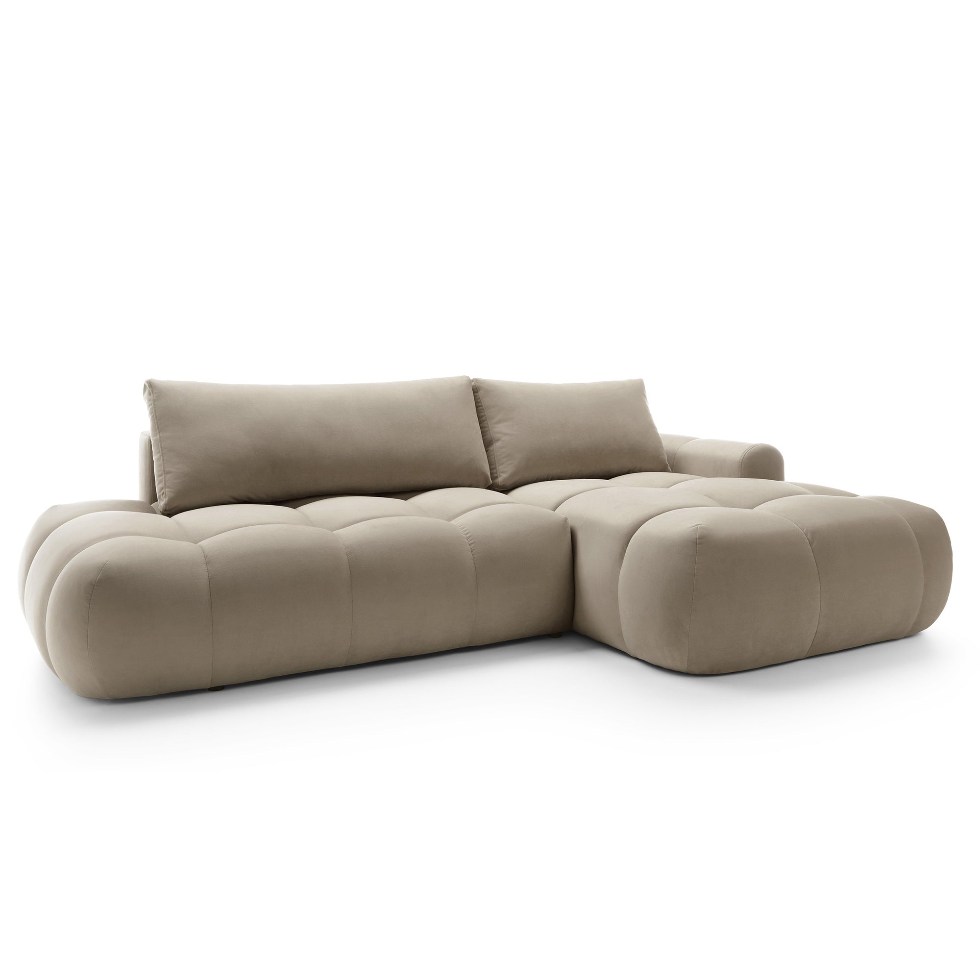 Kampinė miegamojo sofa MOBO Velour 284 cm