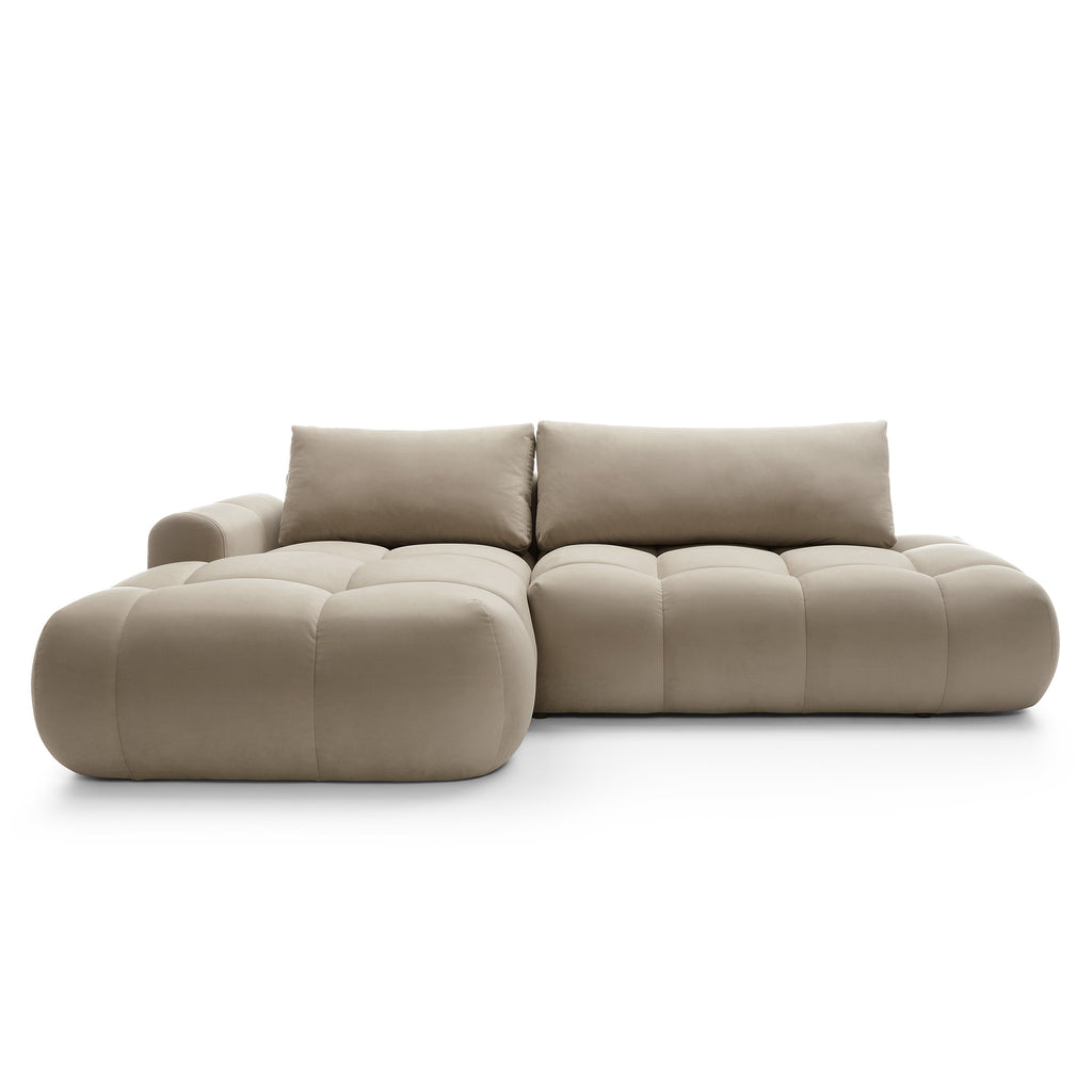 Kampinė miegamojo sofa MOBO Velour 284 cm