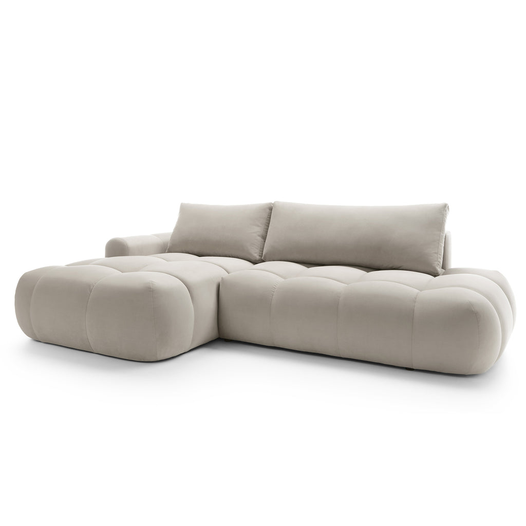 Kampinė miegamojo sofa MOBO Velour 284 cm