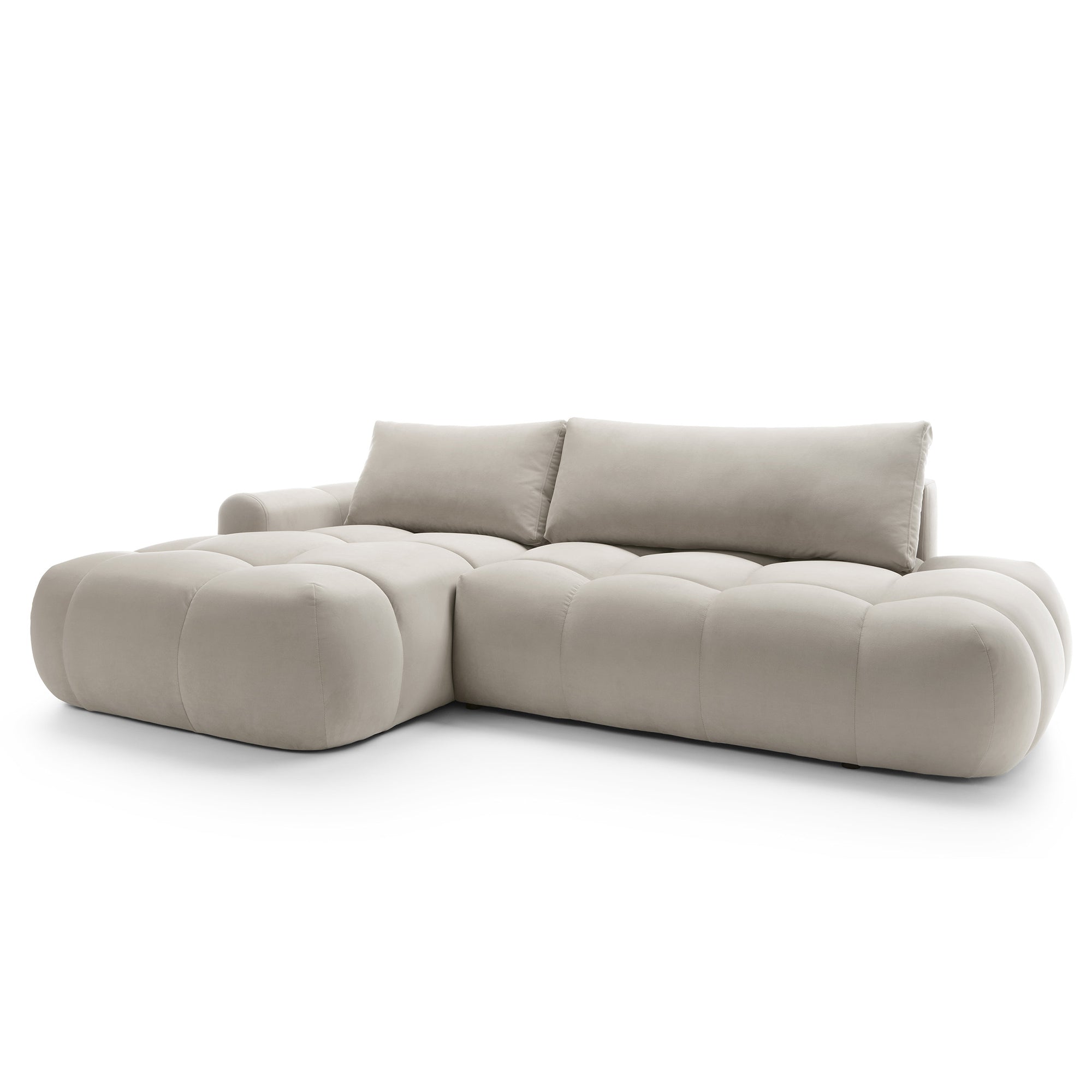 Kampinė miegamojo sofa MOBO Velour 284 cm