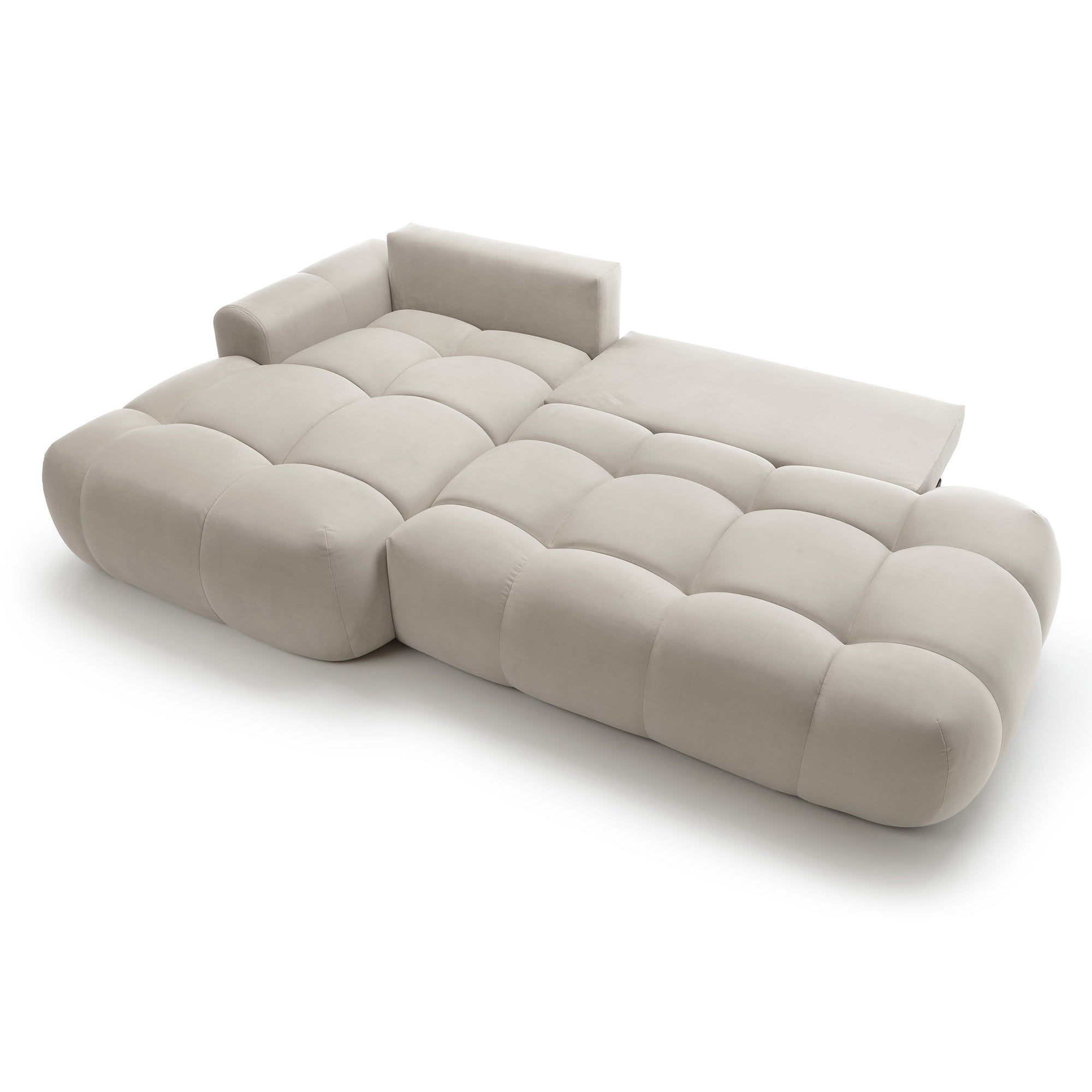 Kampinė miegamojo sofa MOBO Velour 284 cm