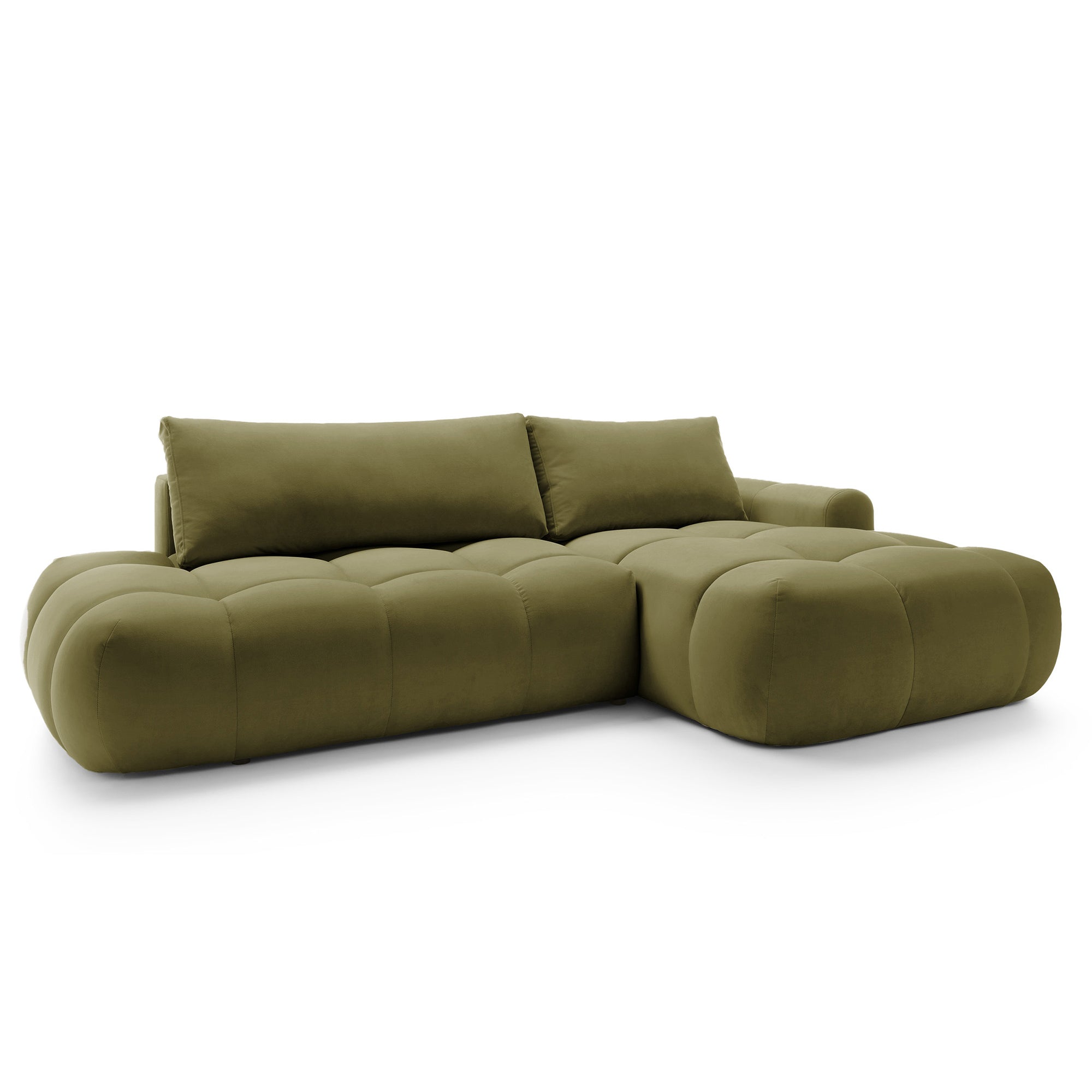 Kampinė miegamojo sofa MOBO Velour 284 cm