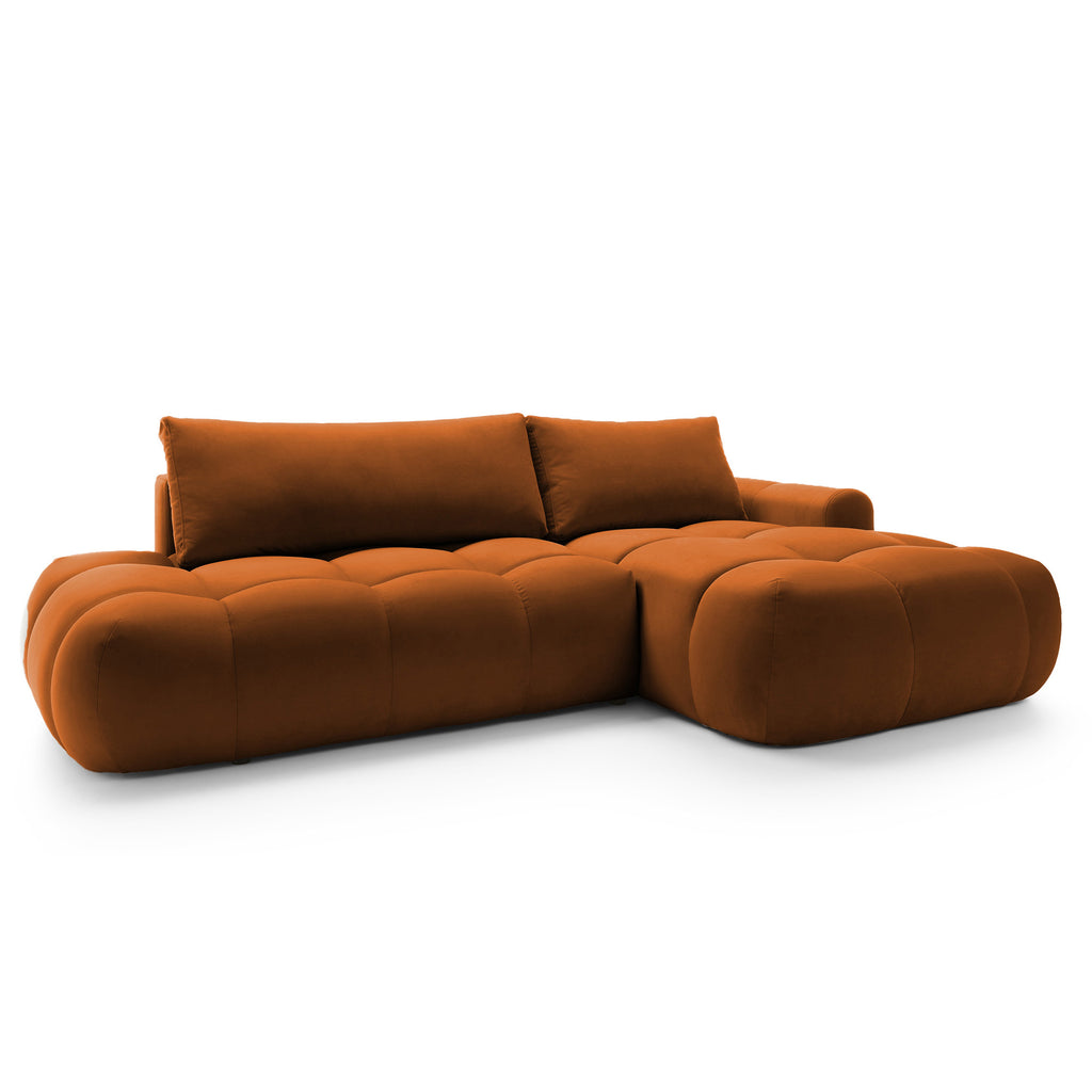Kampinė miegamojo sofa MOBO Velour 284 cm