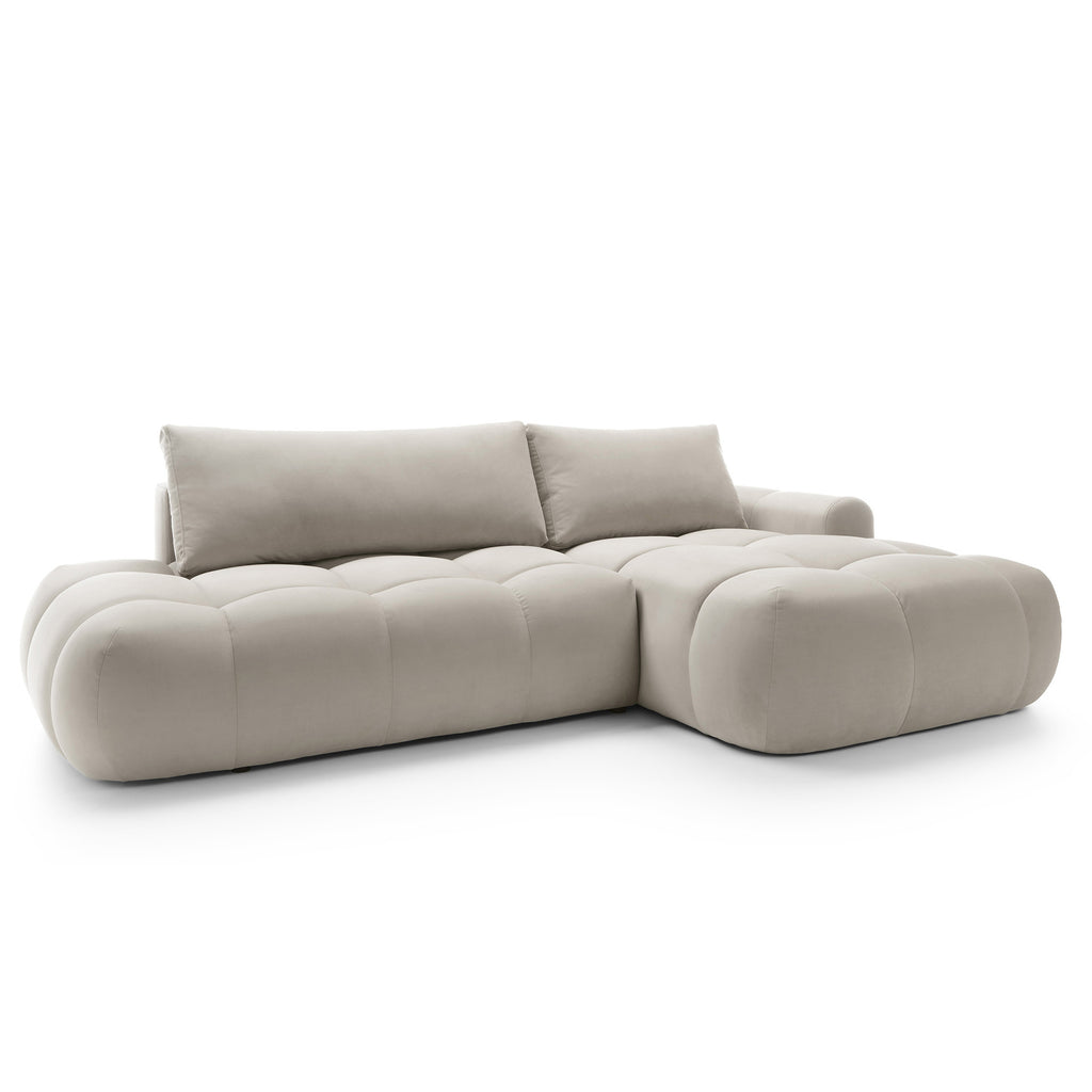 Kampinė miegamojo sofa MOBO Velour 284 cm