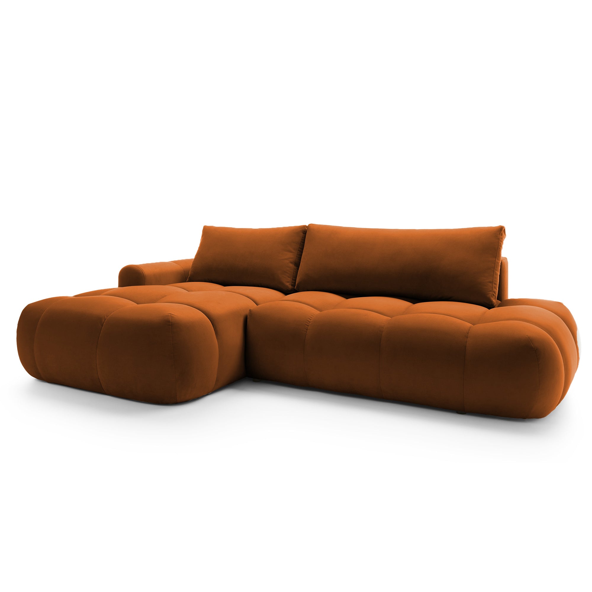 Kampinė miegamojo sofa MOBO Velour 284 cm