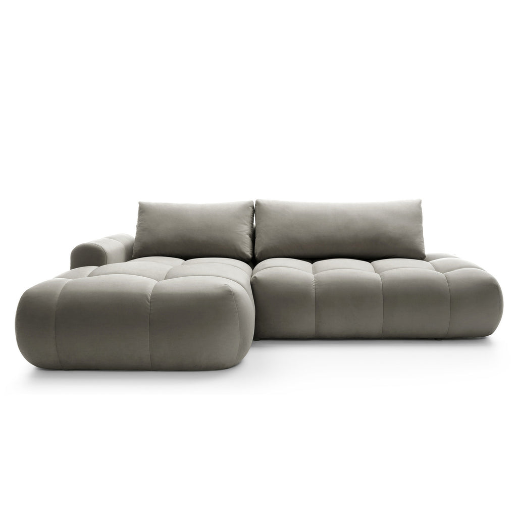 Kampinė miegamojo sofa MOBO Velour 284 cm