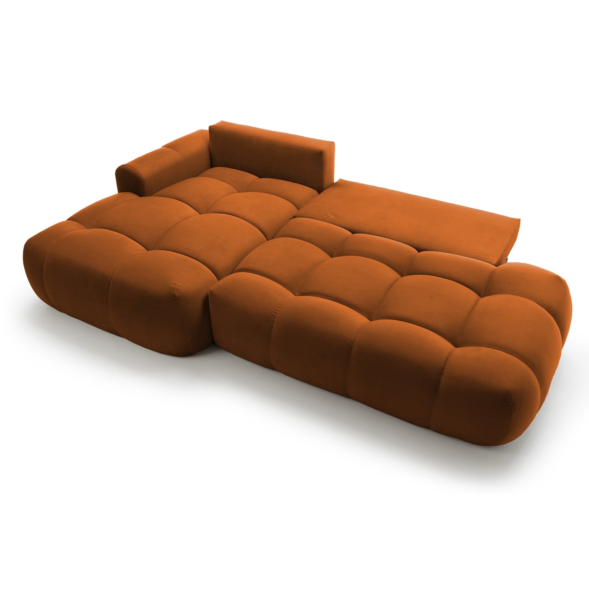 Kampinė miegamojo sofa MOBO Velour 284 cm