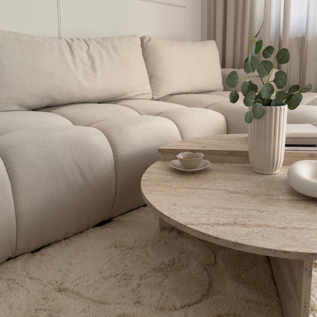 Kampinė miegamoji sofa MOBO 284 cm
