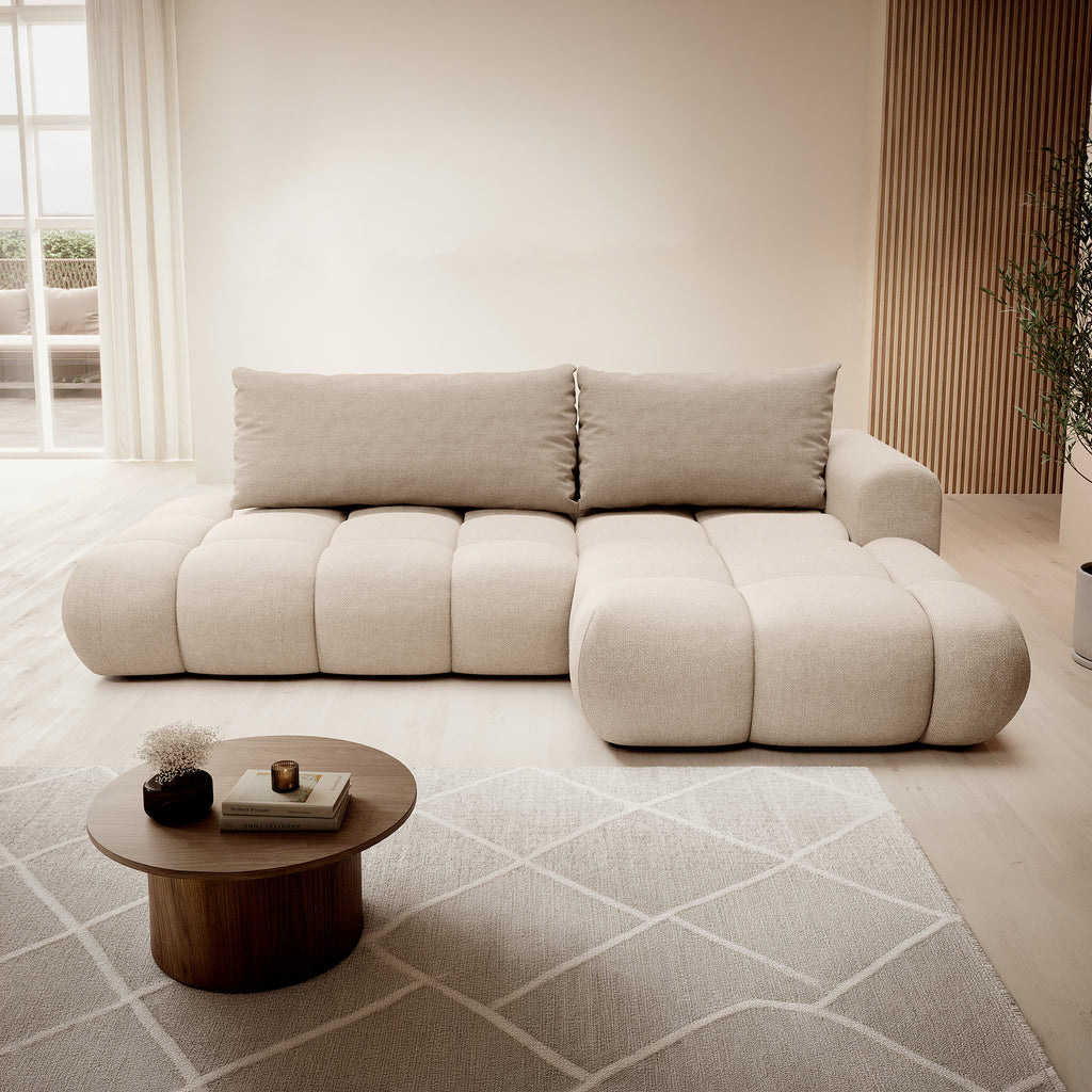 Kampinė miegamoji sofa MOBO 284 cm