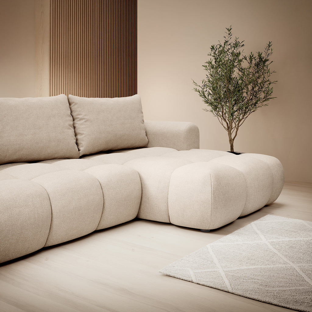Kampinė miegamoji sofa MOBO 284 cm