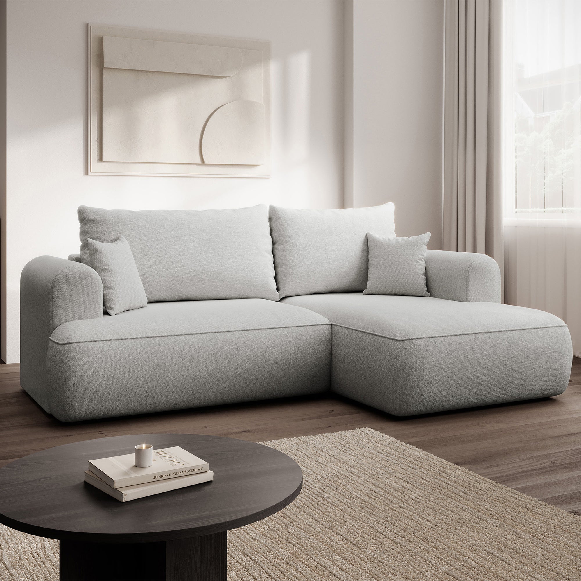 Kampinė miegamoji sofa NIVO 238 cm