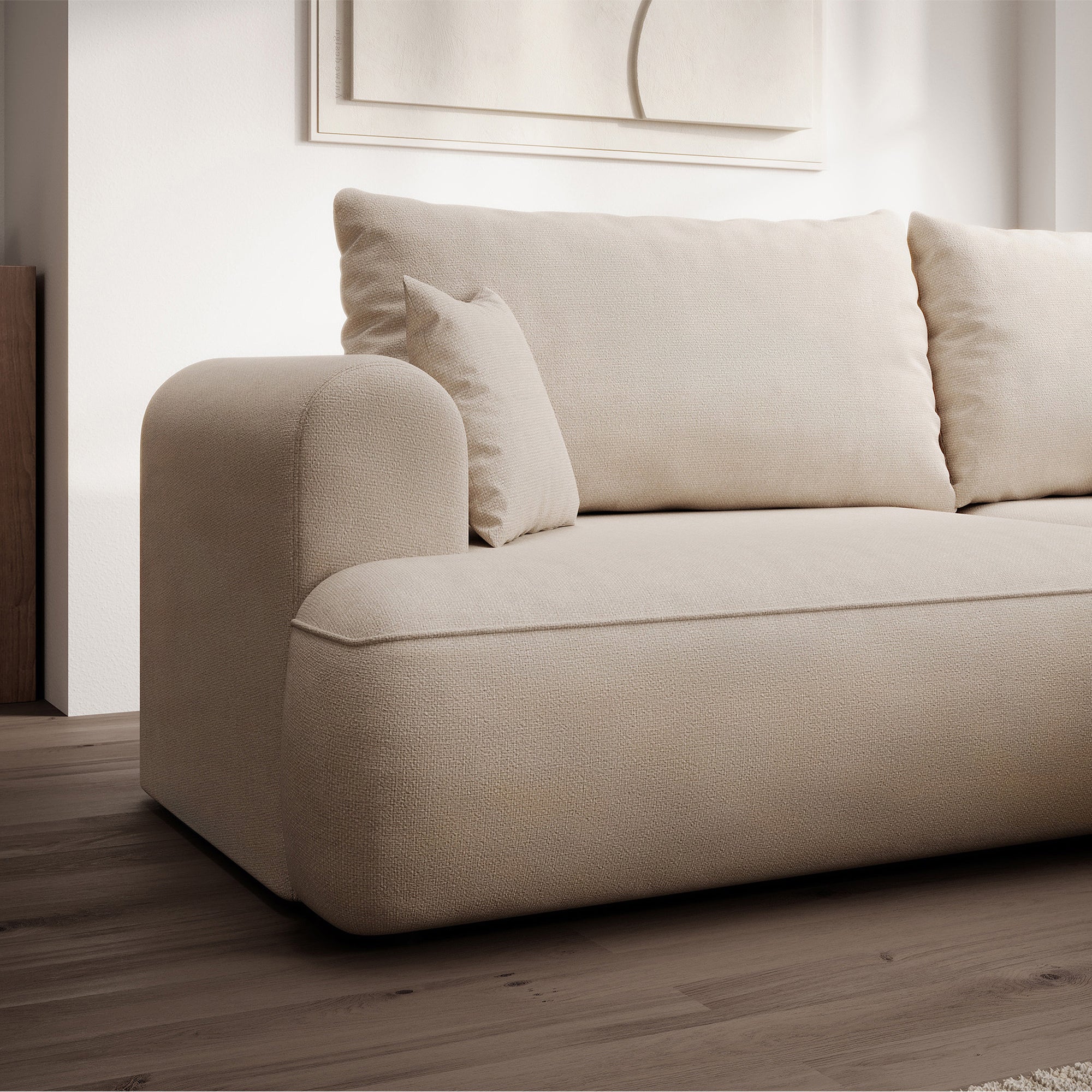 Kampinė miegamoji sofa NIVO 238 cm