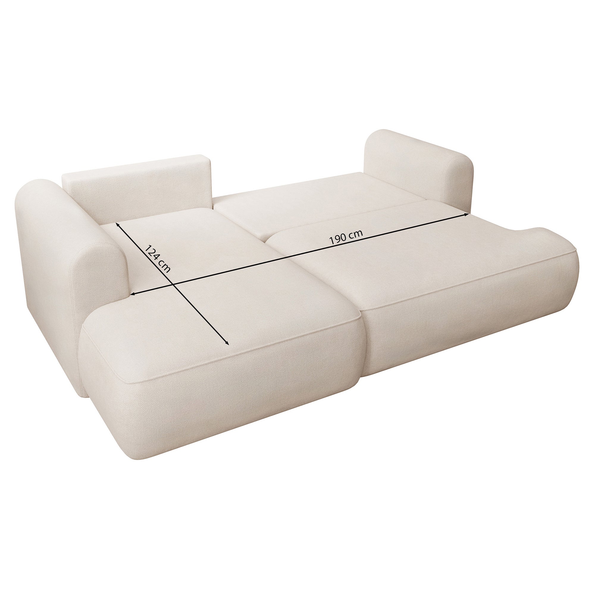 Kampinė miegamoji sofa NIVO 238 cm