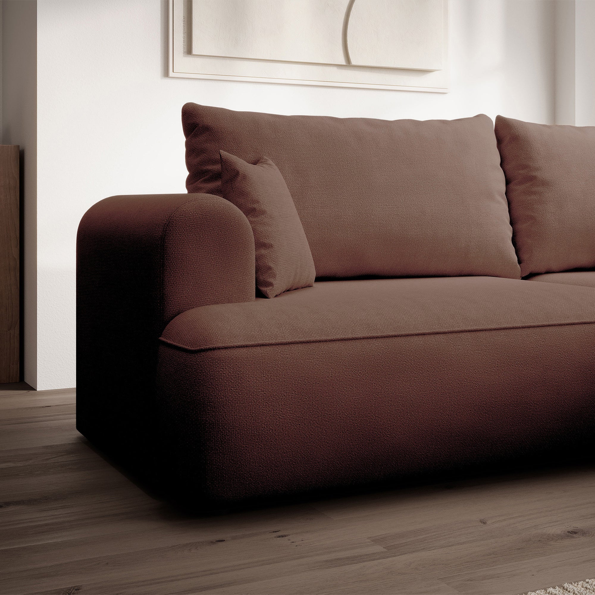 Kampinė miegamoji sofa NIVO 238 cm