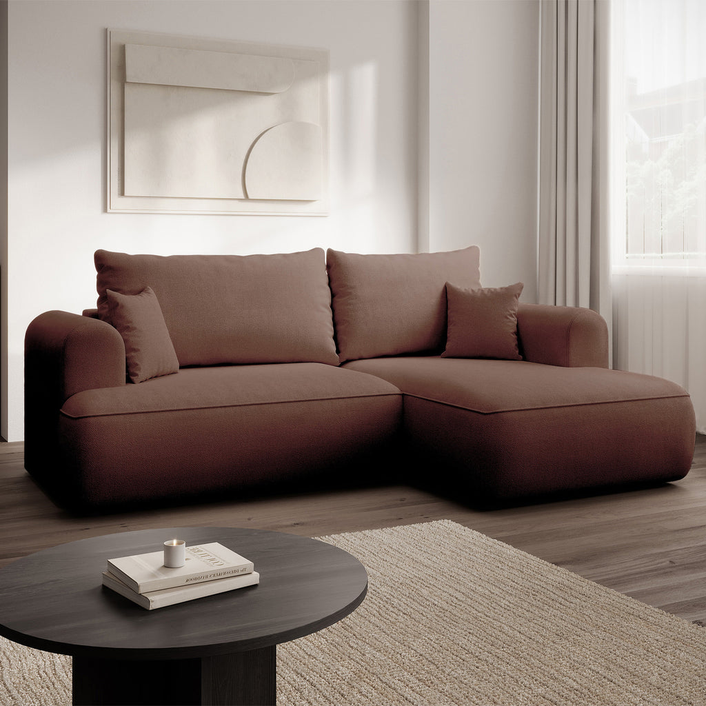 Kampinė miegamoji sofa NIVO 238 cm