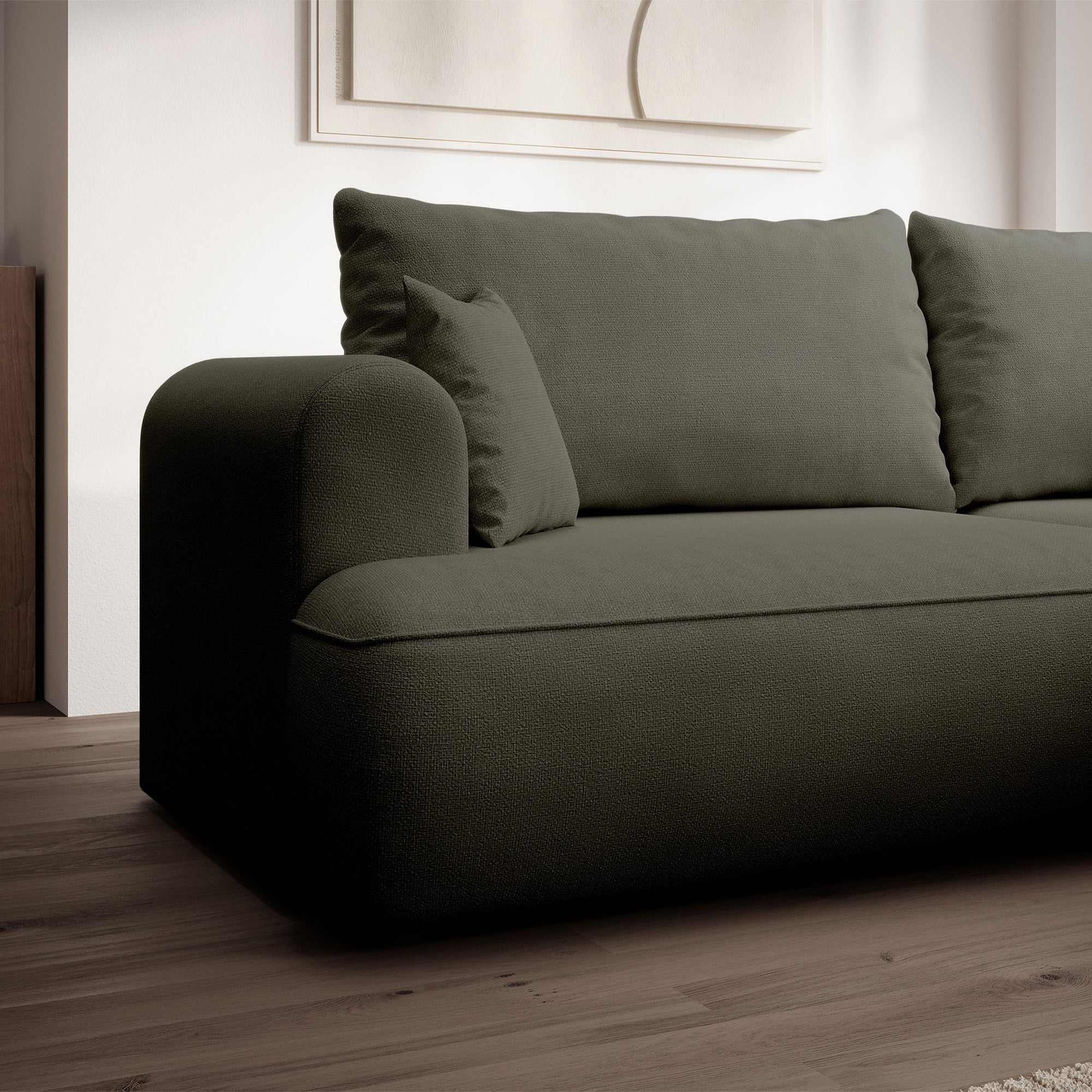Kampinė miegamoji sofa NIVO 238 cm