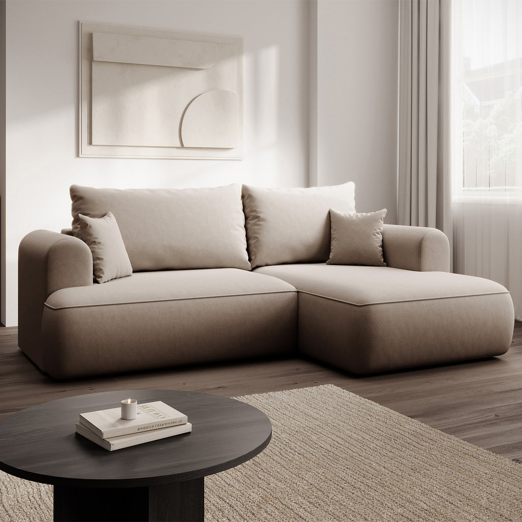 Kampinė miegamoji sofa NIVO 238 cm
