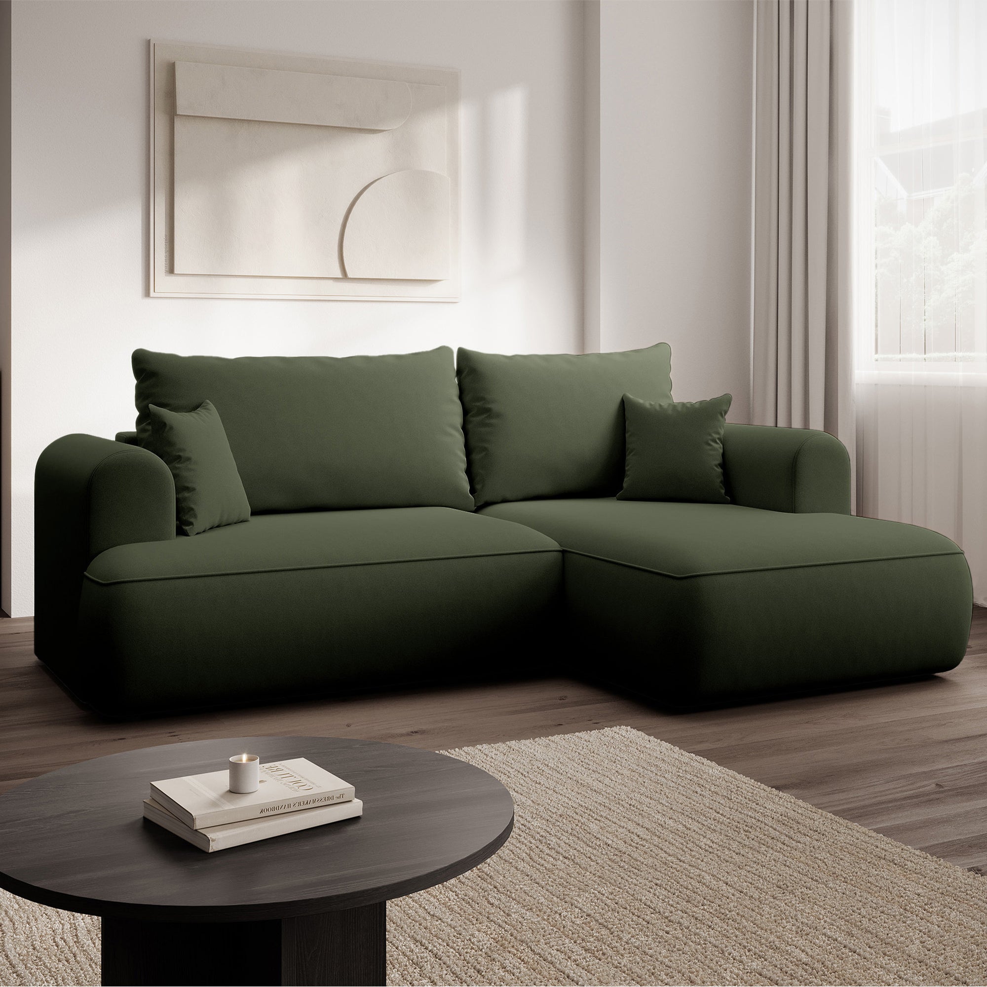 Kampinė miegamoji sofa NIVO 238 cm