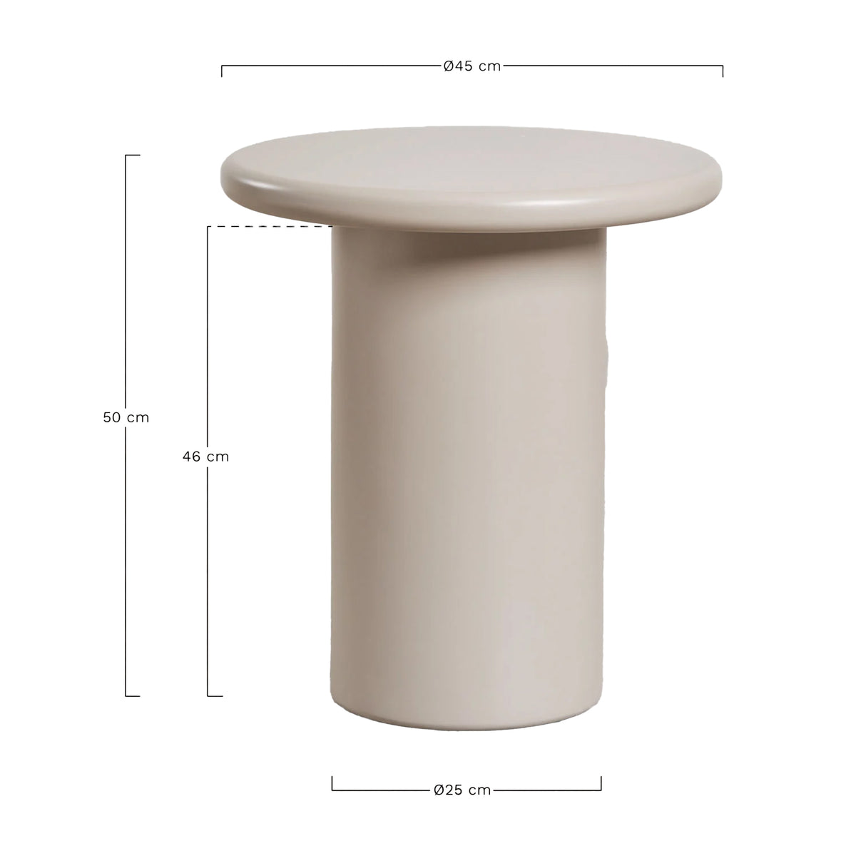 ODO šoninis staliukas Ø45 cm