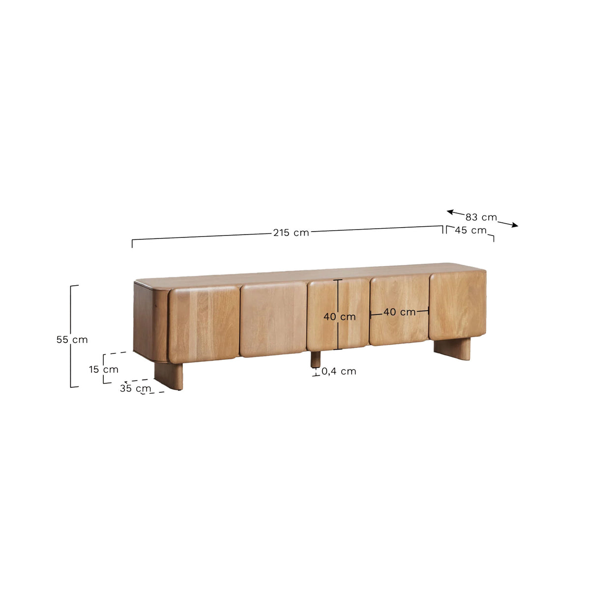 OSTIN TV spintelė 175x55 cm | 215x55 cm