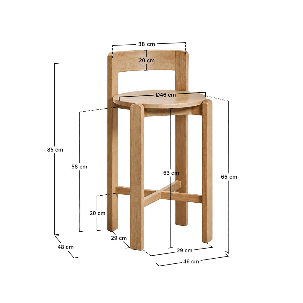 Pusbario kėdė NEROLI 65 cm | 75 cm
