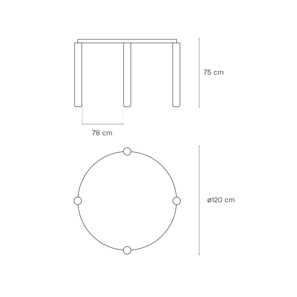 Stalas ATLAS Ø 120 cm