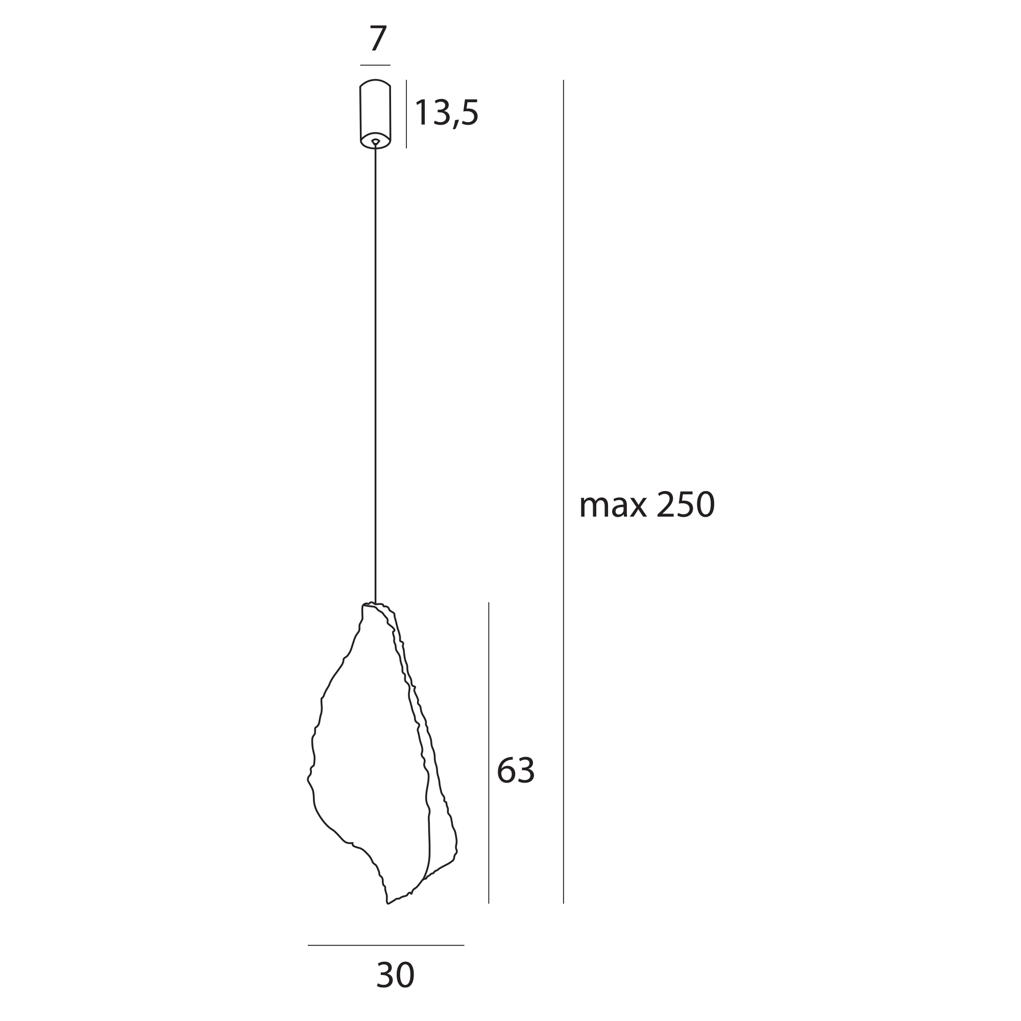 MAXLIGHT CONCHA P0540 pakabinamas šviestuvas