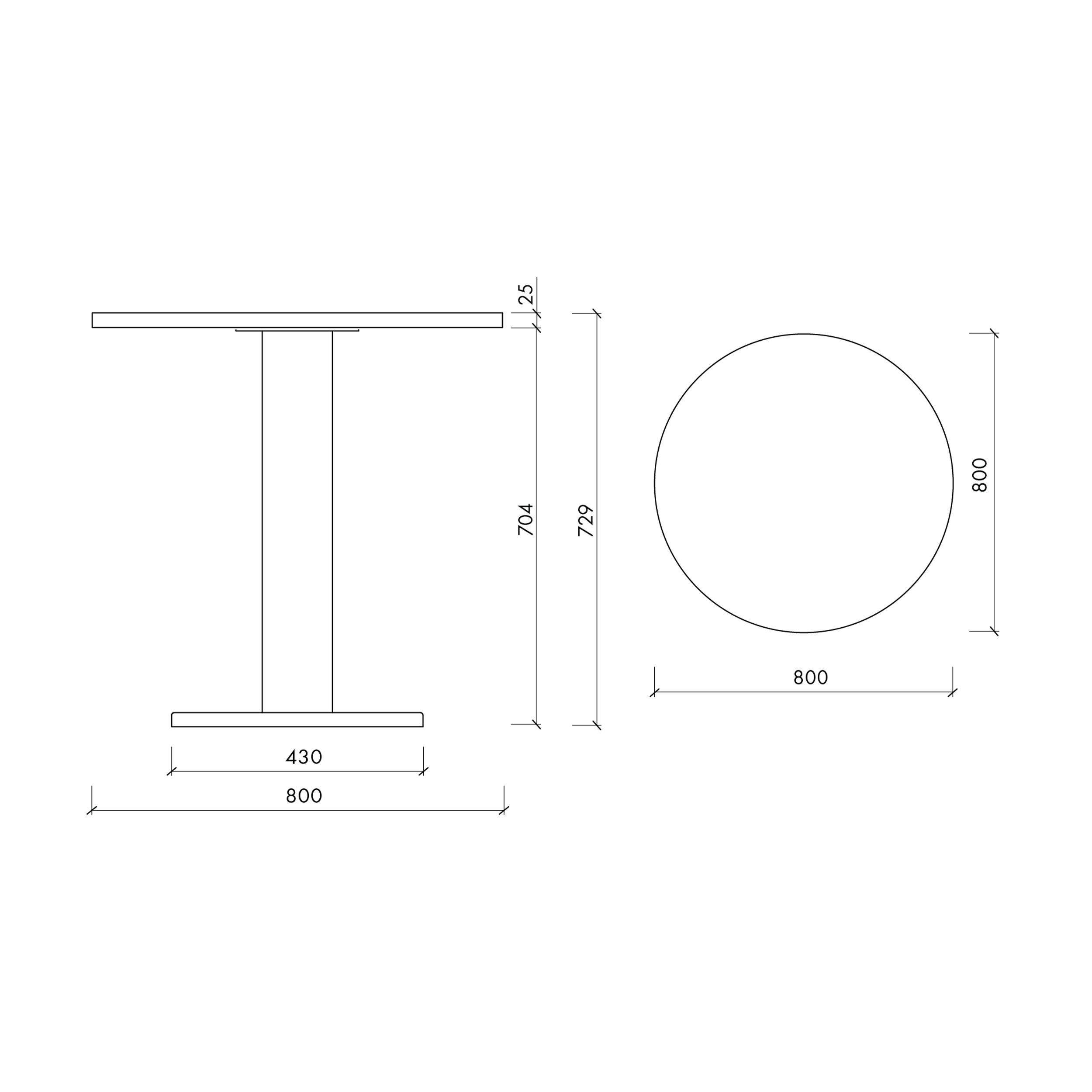 SOOL valgomasis stalas Ø 65 cm | Ø 80 cm