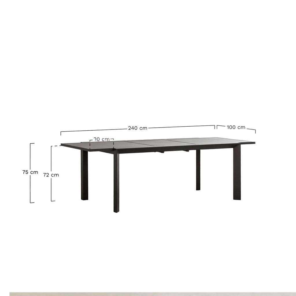 TAMRIS išskleidžiamas stalas 180-240x100 cm