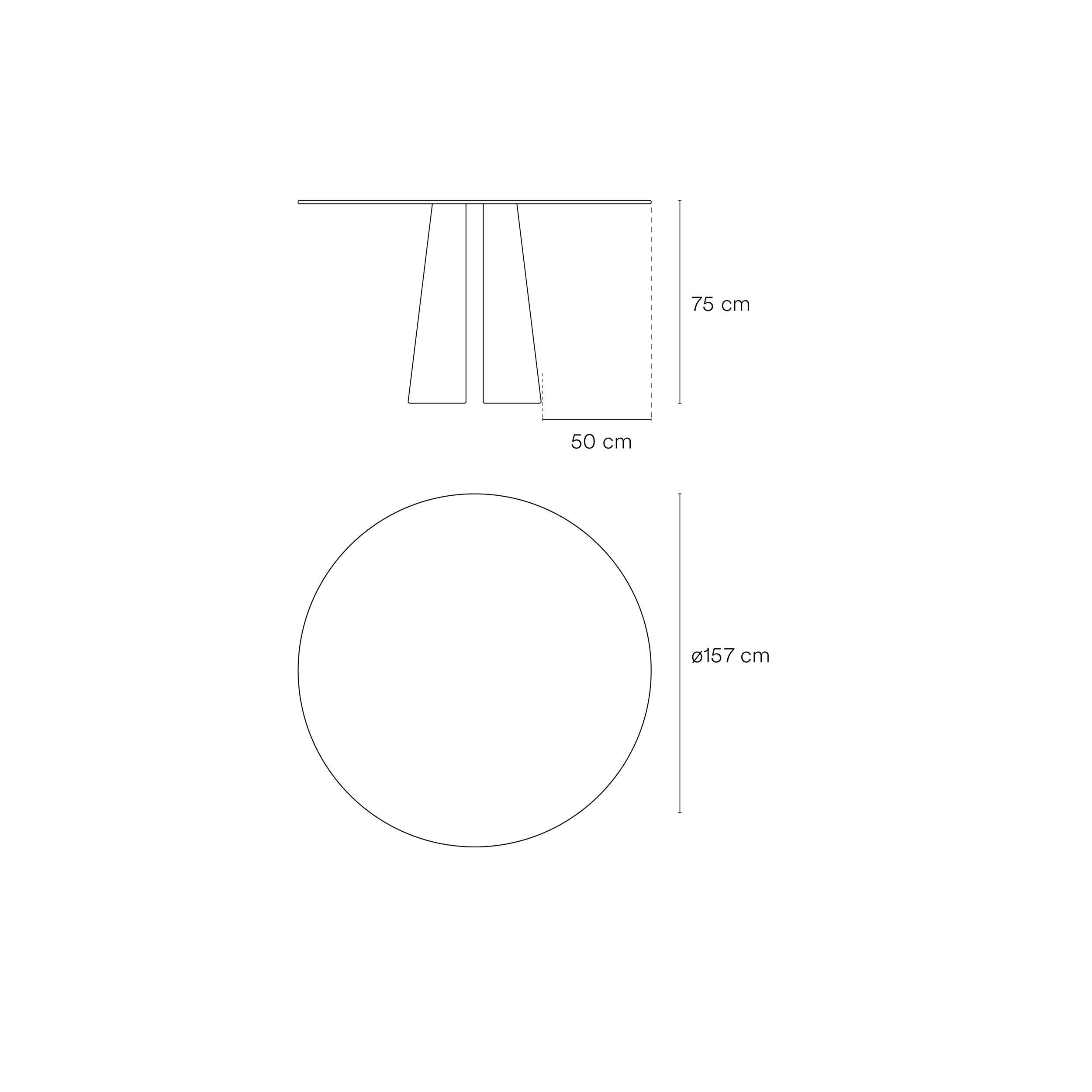 Stalas CEP Ø 137 | 157 cm