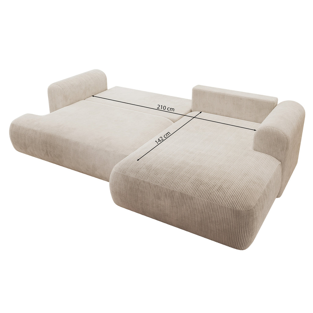 Kampinė miegamoji sofa TYNNA 260 cm