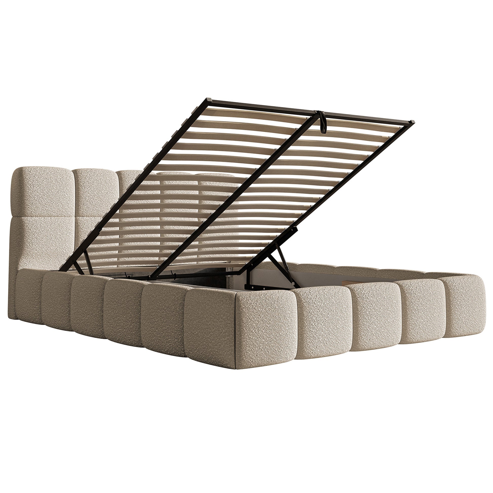 Miegamojo lova UTMA Bouclé audinys