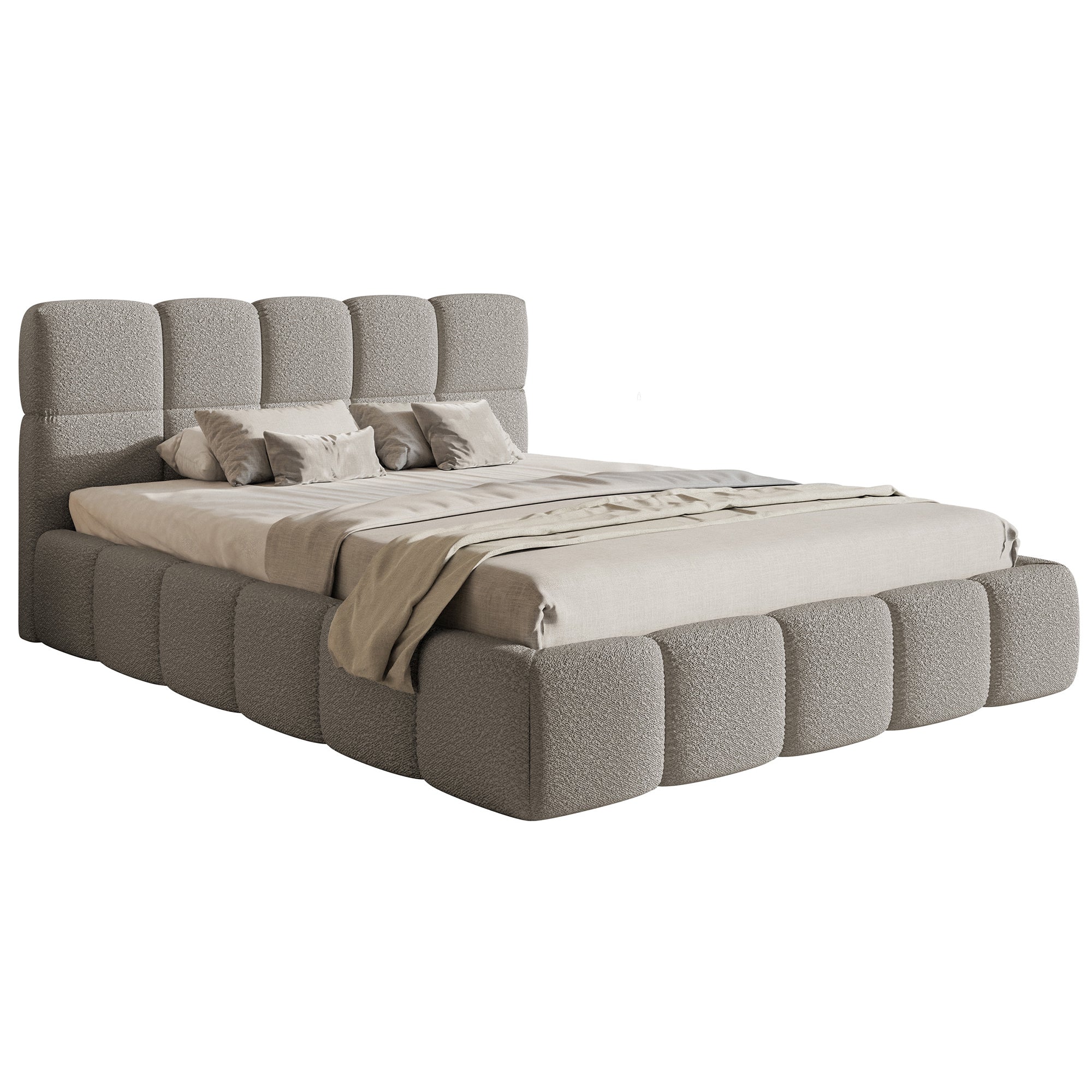 Miegamojo lova UTMA Bouclé audinys