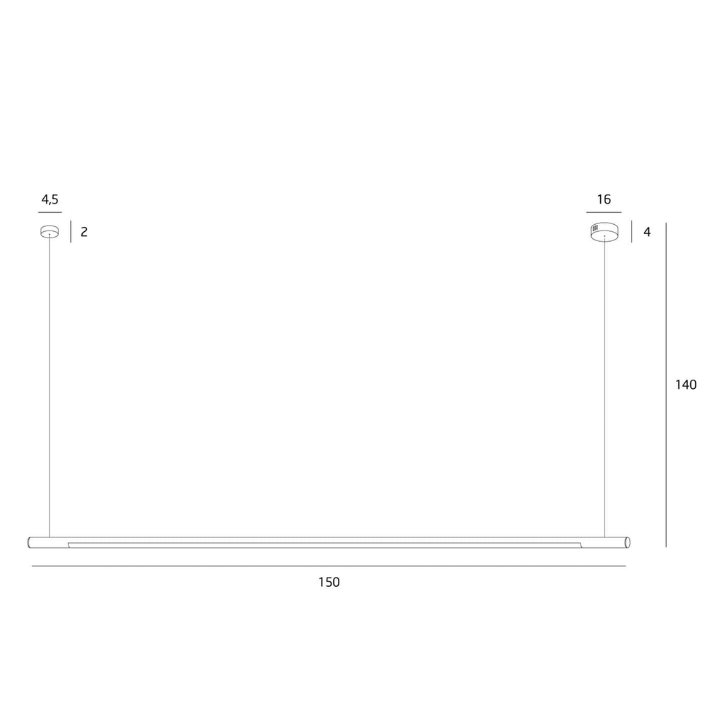 MAXLIGHT ORGANIC 150 cm pakabinamas šviestuvas