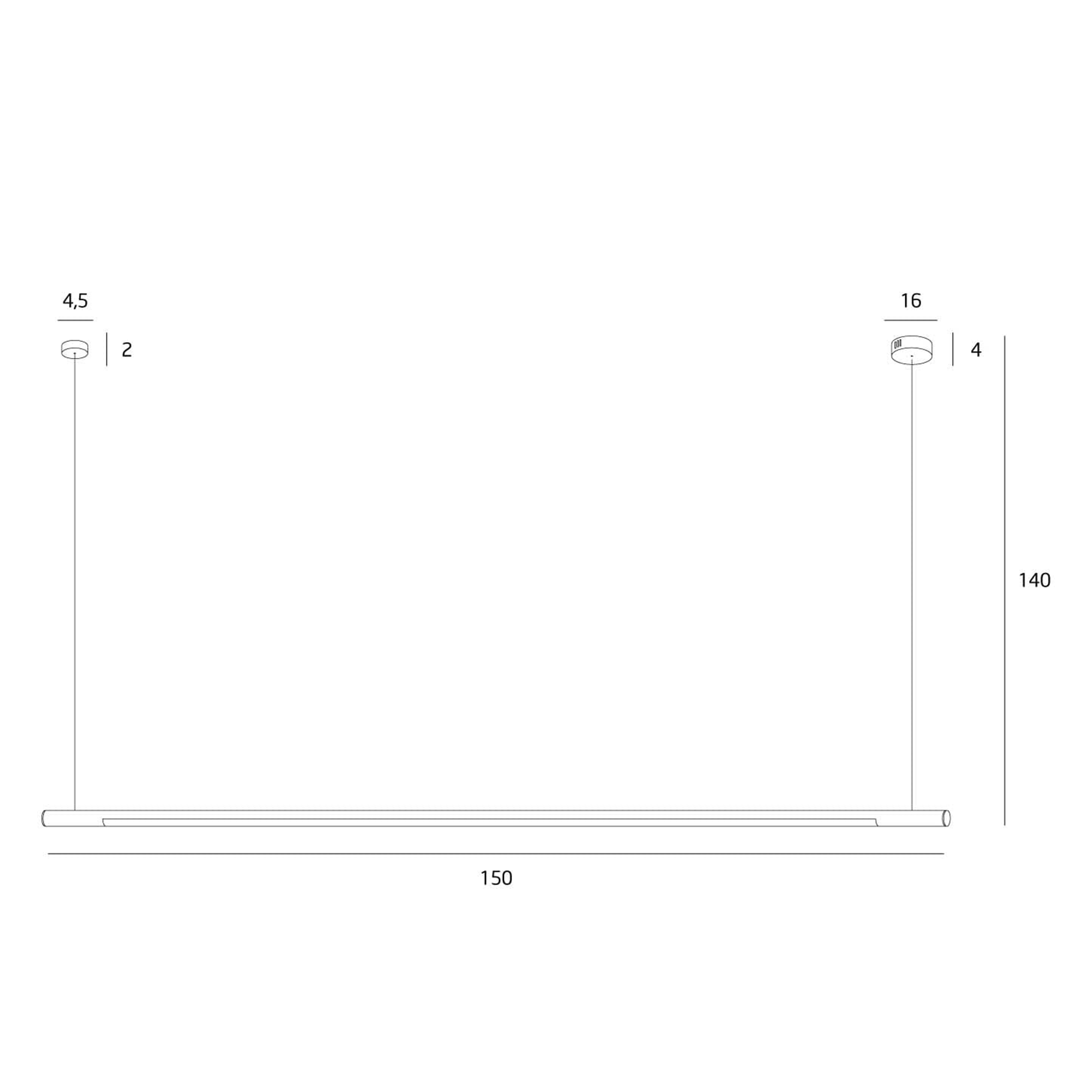 MAXLIGHT ORGANIC 150 cm pakabinamas šviestuvas